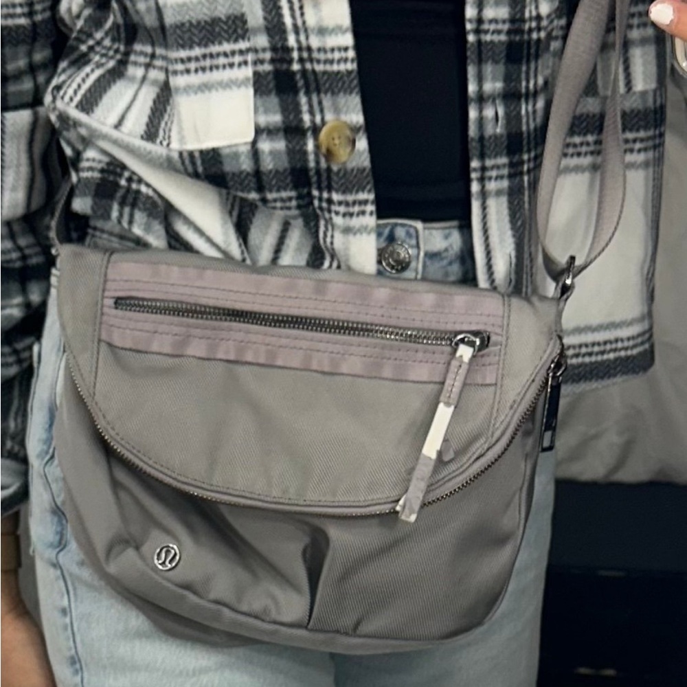 Lululemon Athletica Gray Festival Crossbody Bag